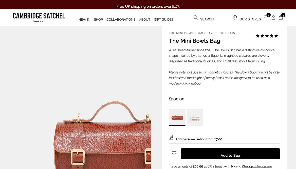 Cambridge Satchel · Maroquinerie